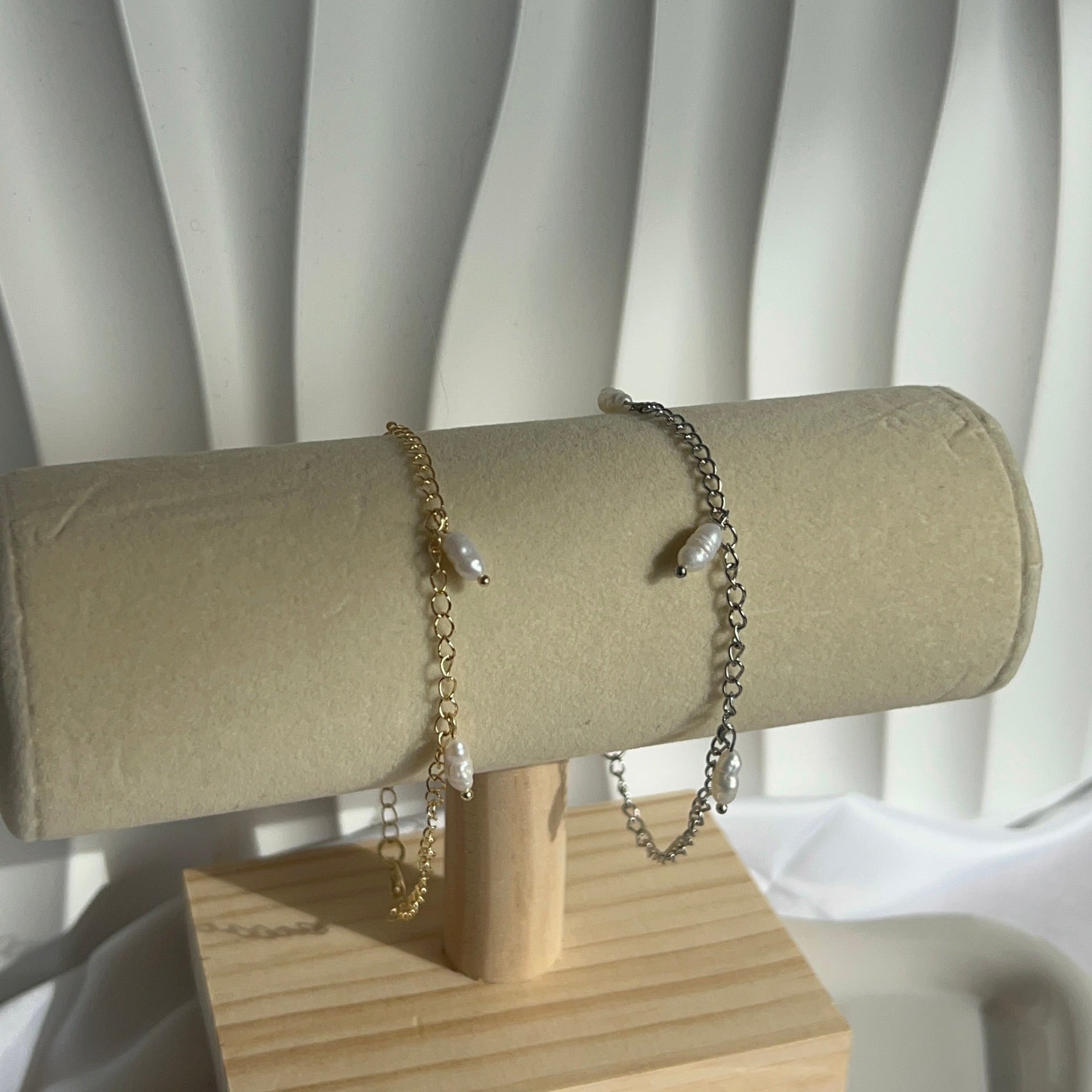 Dolores Freshwater Pearl Bracelet - 14k Gold Plated Stainless Steel