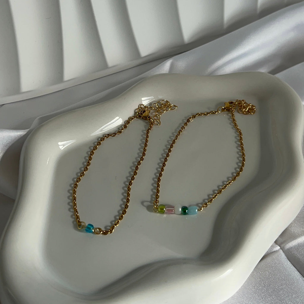 Nicoletta Customisable Birthstone Bracelet - 14k Gold Plated Stainless Steel