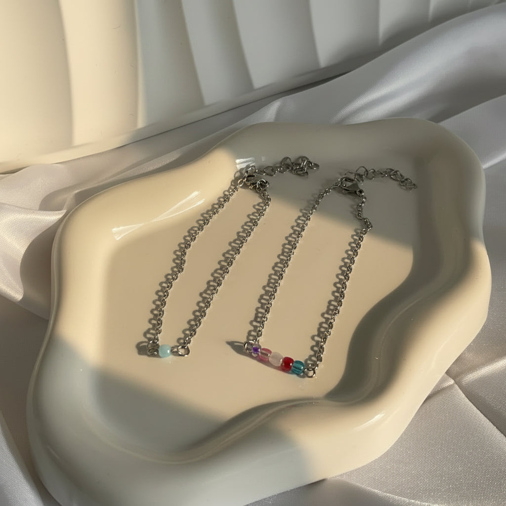 Nicoletta Customisable Birthstone Bracelet - Silver Stainless Steel